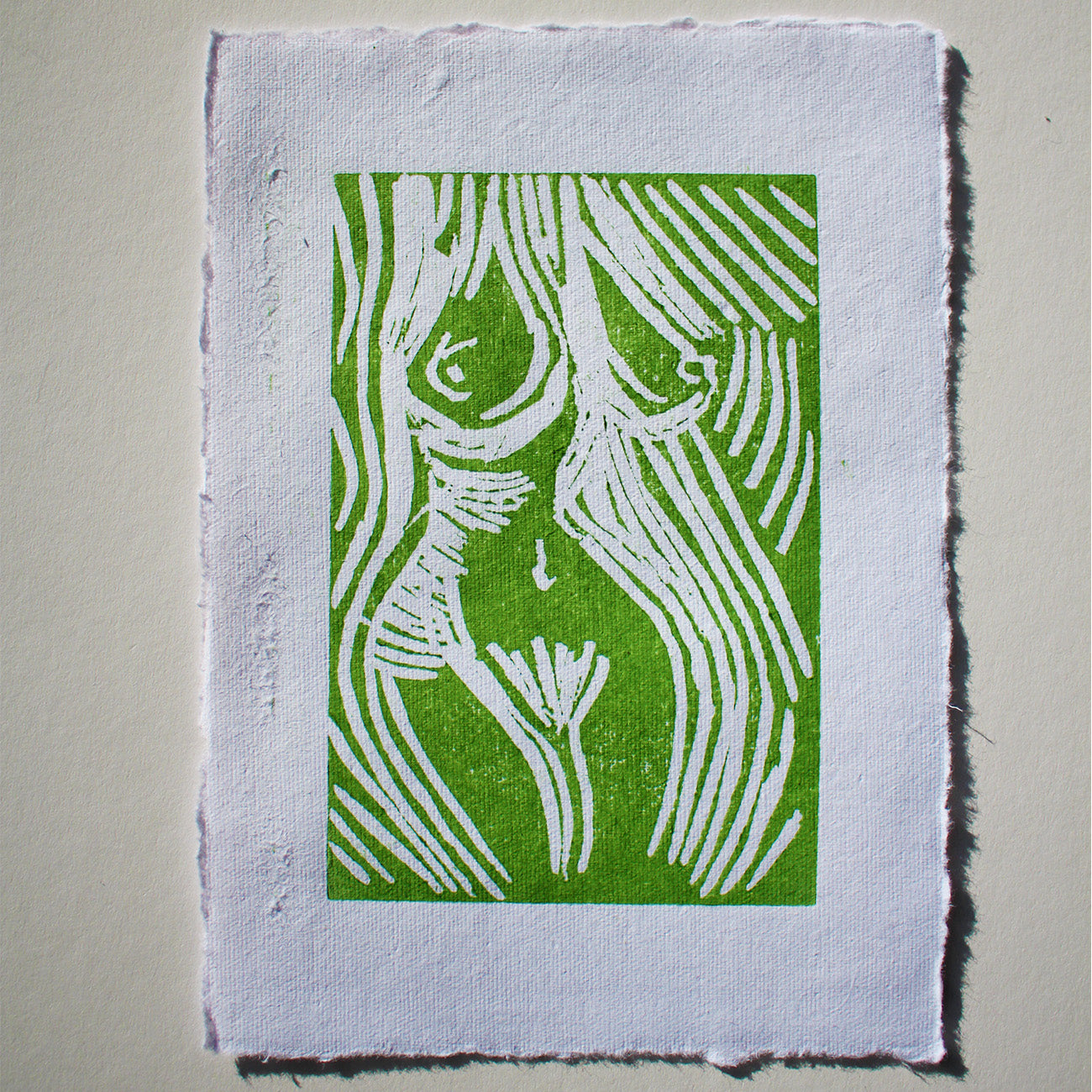 Figure Lino Print