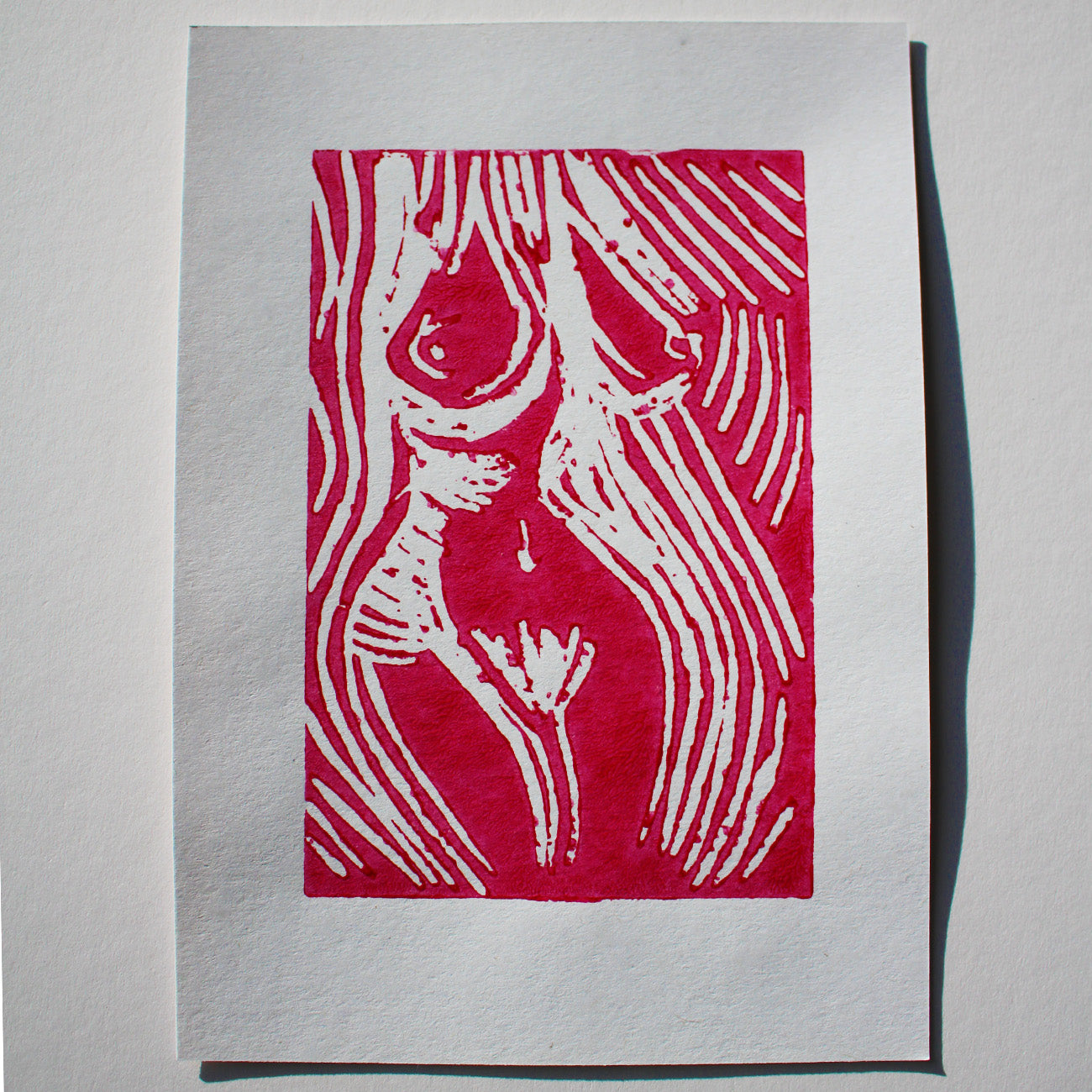 Figure Lino Print