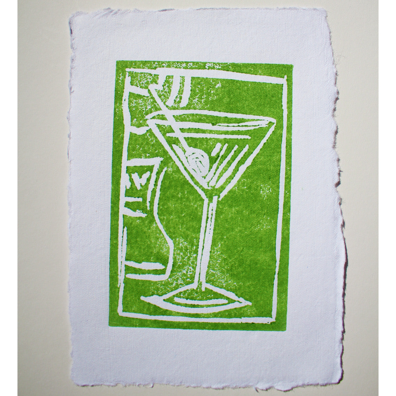 Lino Print Martini