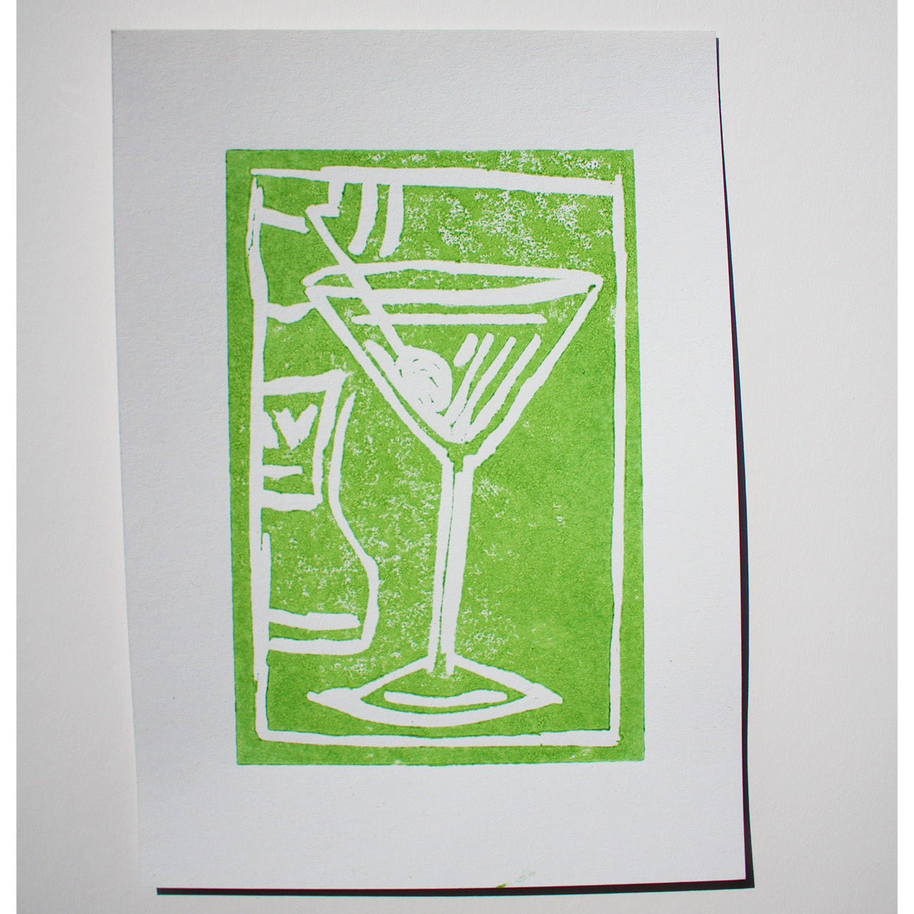 Lino Print Martini