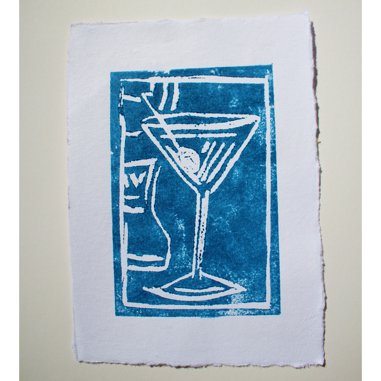 Lino Print Martini
