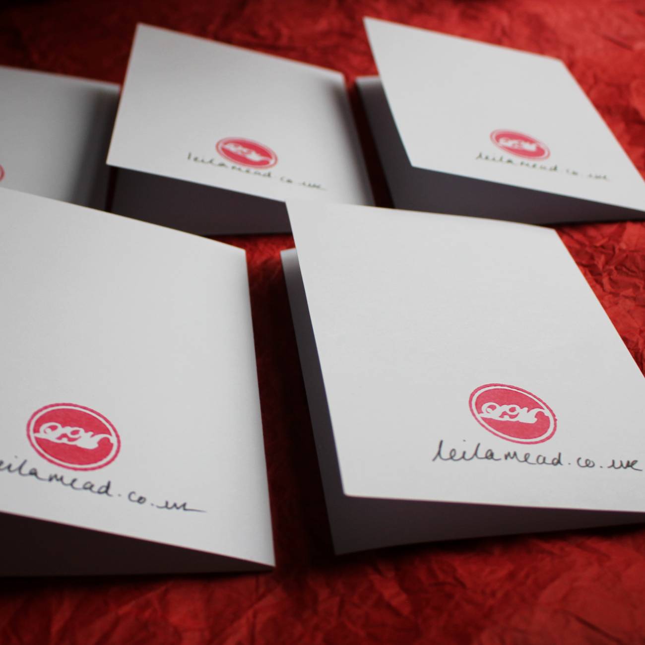 Hand Printed Christmas Cards A6