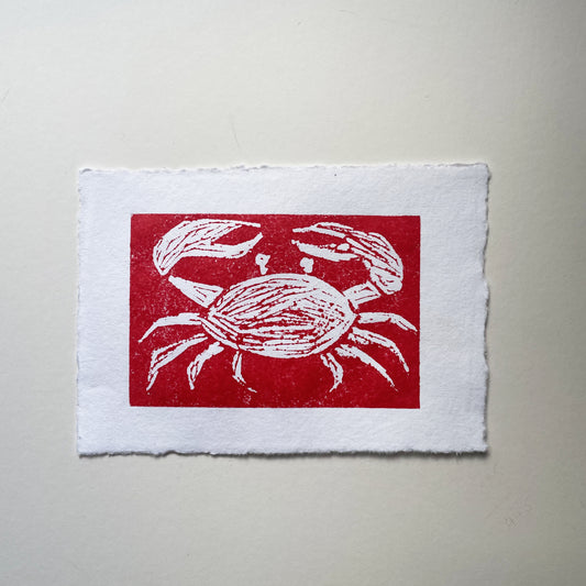 Lino Print Crab